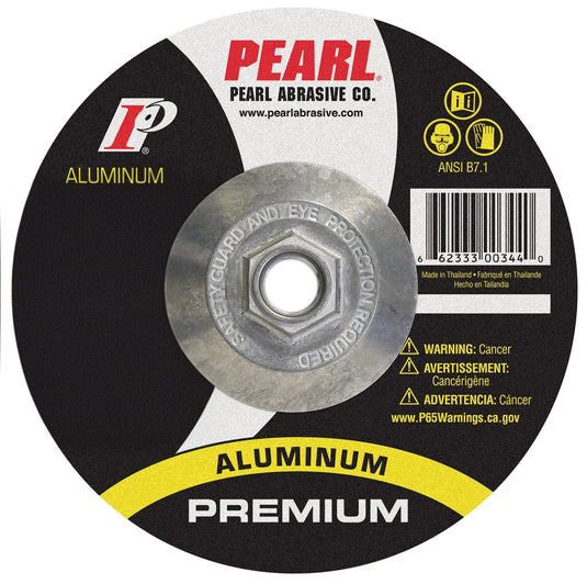 Pearl Premium 7" x 1/4" x 5/8"-11 Depressed Center Grinding Wheel - Aluminum (Pack of 10)