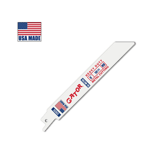 Gator Reciprocating Saw Blades 6" x 3/4" x .050 14tpi - Bi-Metal with Cobalt - USA Made