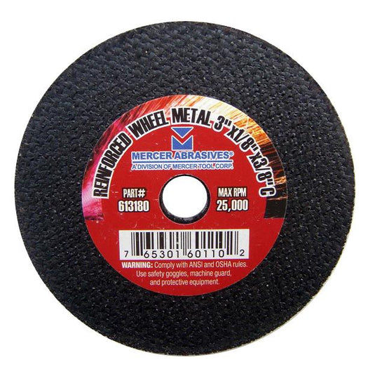 Mercer 3" x 1/8" x 3/8" High speed cut off wheel - Metal