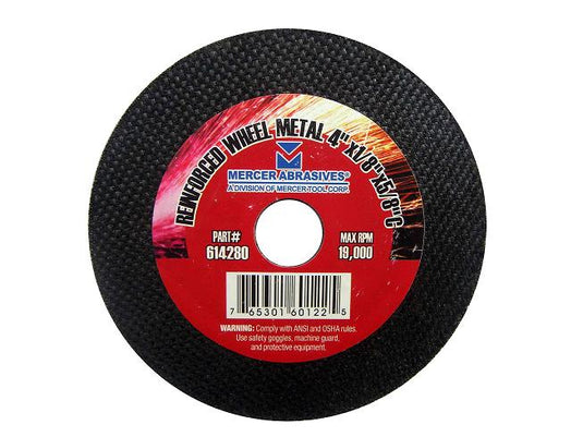 Mercer 4" x 1/8" x 5/8" High speed cut off wheel - Coarse - Metal