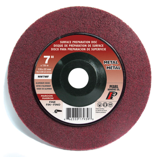 Pearl 7" x 7/8" Al/Ox Surface Preperation Wheel - 10/box