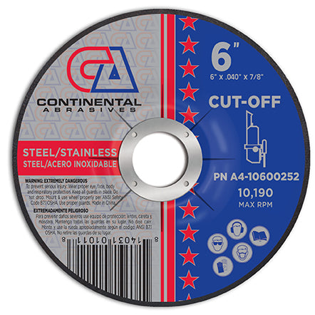 Continental Abrasives 5" x .040" x 7/8" Metal Cutting T27 (Pack of 25)