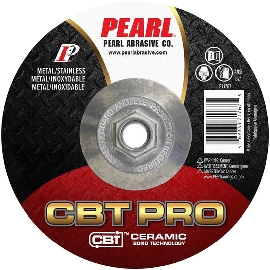 Pearl CBT PRO 9" x 9/32 x 5/8-11 Depressed Center Grinding Wheel (Pack of 10)