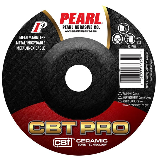 Pearl CBT PRO 7" x 9/32 x 7/8 Depressed Center Grinding Wheel (Pack of 10)