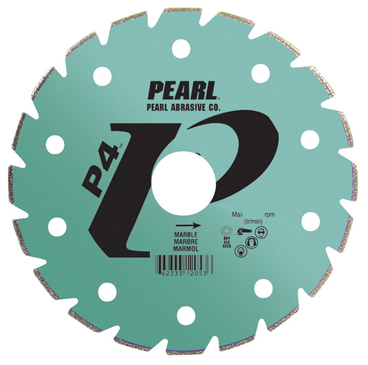 Pearl 4 1/2" x 7/8", 20mm, 5/8" P4 Electroplated Diamond Blade - Marble