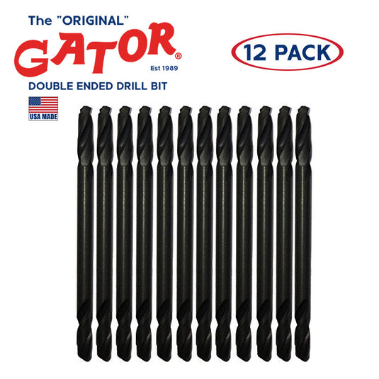 Gator 1/8'' HSS Double End Drill Bit (Pack of 12)(USA Made)