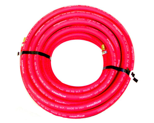 Air Hoses Goodyear Rubber RED 250# 1/2" x 25' - USA