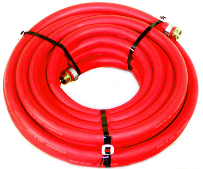 Continental Water Hose 1/2" x 75' Industrial Red Rubber 200psi - USA