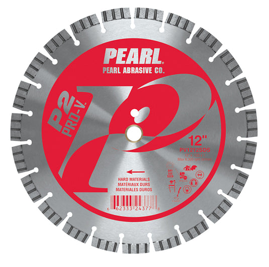Pearl 12" x .125 x 1", 20mm P2 PRO-V Hard Materials Diamond Blade