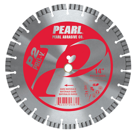 Pearl 14" x .125 x 1", 20mm P2 PRO-V Hard Materials Diamond Blade