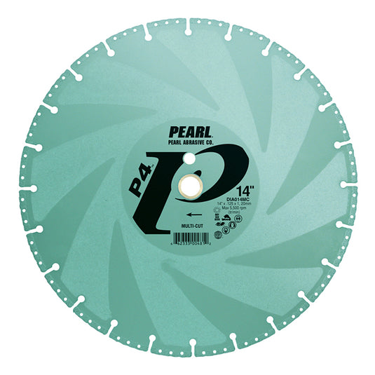 Pearl 14" x .125 x 1", 20mm P4 Multi-Cut Diamond Saw Blade
