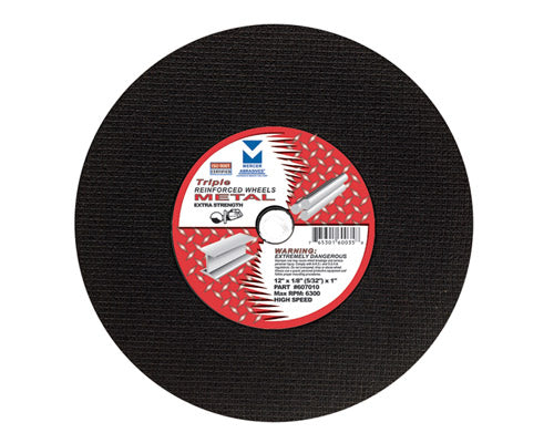 Mercer 12" x 1/8" (5/32) x 1" Gas Saw Cut off Wheel - Metal