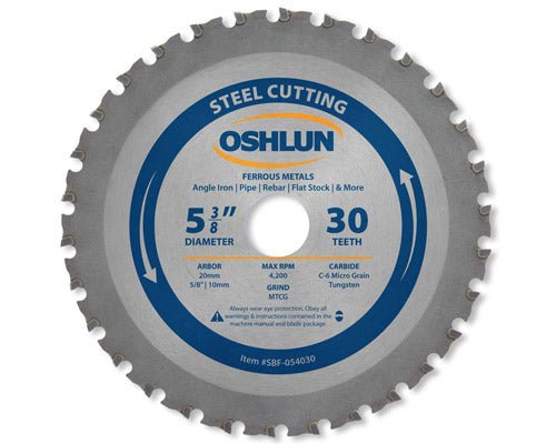 Metal Cutting Saw Blades Carbide 5-3/8" x 30T