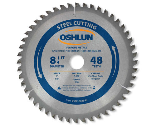 Metal Cutting Saw Blades Carbide 8-1/4" x 48T