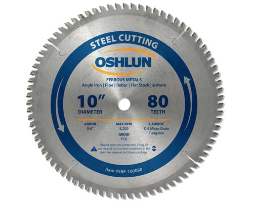 Metal Cutting Saw Blades Carbide 10" x 5/8" x 80T