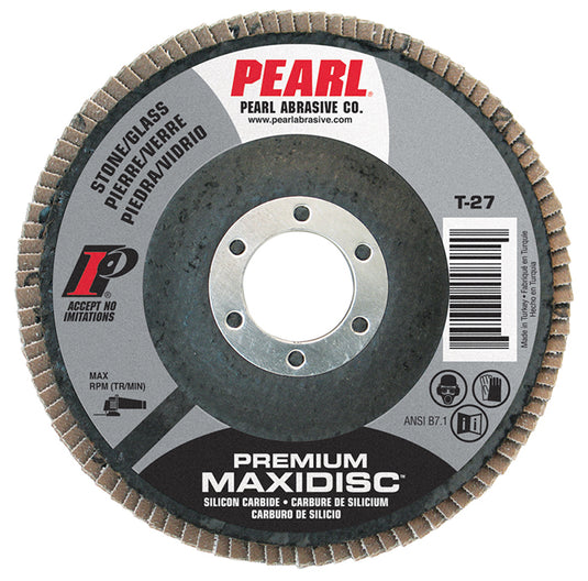 Pearl Premium 4-1/2" x 7/8" Silicon Carbide T27 Flap Disc - 600 GRIT (Pack of 10)