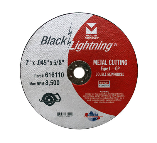Mercer Black Lightning 7" x .045 x 5/8" - Metal
