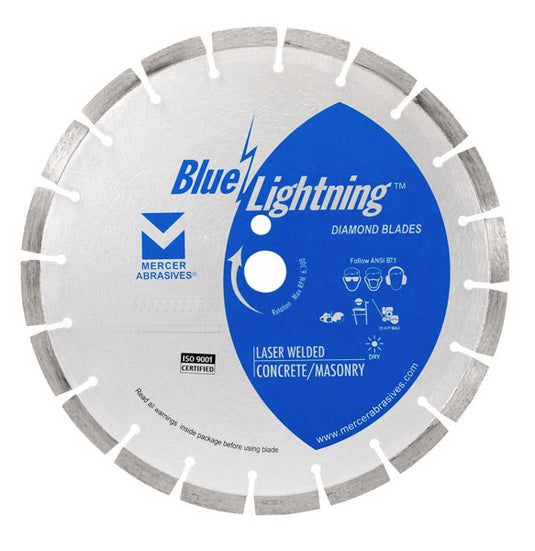 Blue Lightning Diamond Saw Blades 12" x .125 x 1", 20mm DPH - Segmented