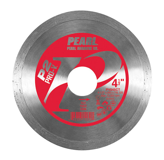 4-1/2" x .060 x 7/8", 5/8" Pearl P2 PRO-V Tile Cutting Diamond Blade