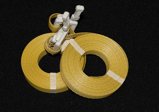 Pre-Cut Strapping "YELLOW" w/Buckle 1/2" x 17' - 500