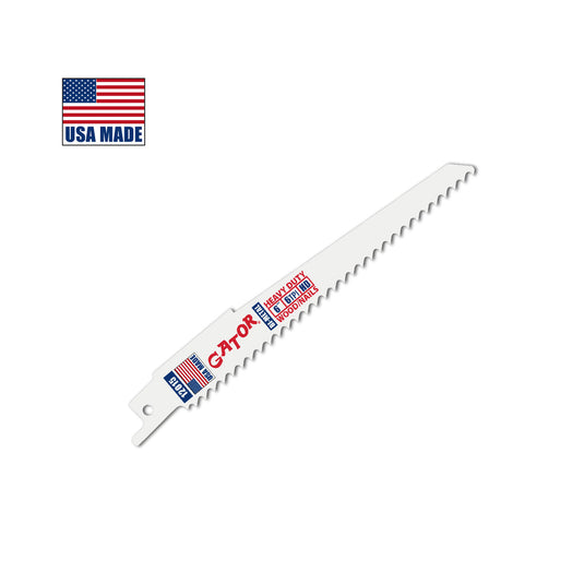 Gator Reciprocating Saw Blades 6" x 3/4" .050"  6tpi - Bi-Metal with Cobalt - USA Made