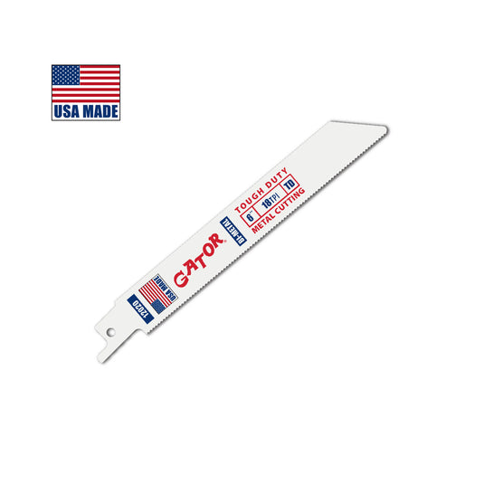 Gator Reciprocating Saw Blades 6" x 3/4" .035"  18tpi - Bi-Metal with Cobalt - USA Made