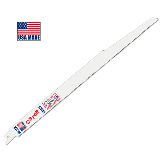 Gator Reciprocating Saw Blades 12" x 3/4" x .035"  10/14tpi - Bi-Metal with Cobalt - USA Made