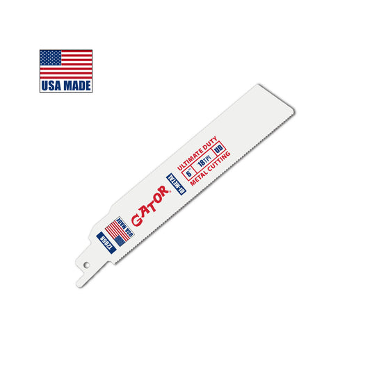 Gator Reciprocating Saw Blades 6" x 1" x .042"  18tpi - Bi-Metal with Cobalt - USA Made