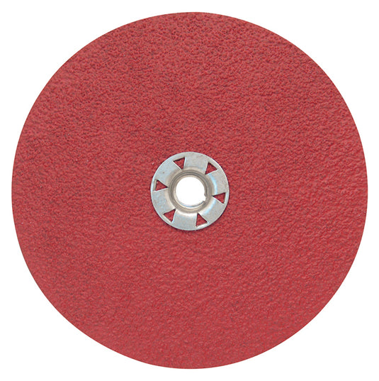 Pearl 7" x 5/8"-11 24Grit Redline Ceramic Resin Fiber Disc (25 Pack)