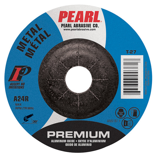 Pearl Premium 4-1/2" x 1/4" x 7/8" Depressed Center Grinding Wheel (Pack of 25)