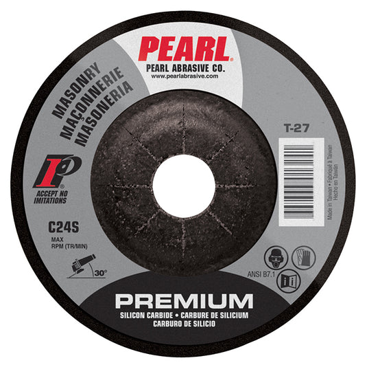 Pearl Premium 4-1/2" x 1/4" x 7/8" Silicon Carbide Depressed Center Grinding Wheel (Pack of 25)