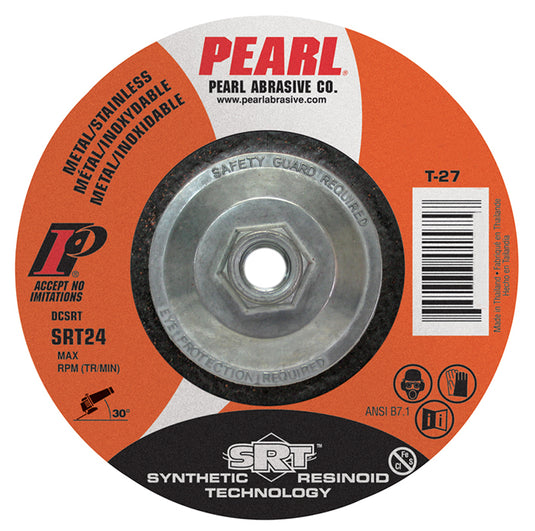 Pearl SRT 4-1/2" x 1/4" x 5/8"-11 Depressed Center Grinding Wheel (Pack of 10)
