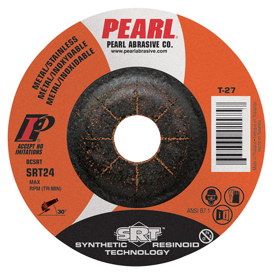Pearl SRT 7" x 1/4" x 7/8" Depressed Center Grinding Wheel (Pack of 10)