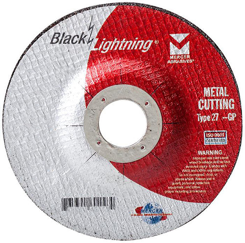 Mercer Black Lightning 5" x .045" x 7/8"  - Metal (Pack of 25) Depressed Center