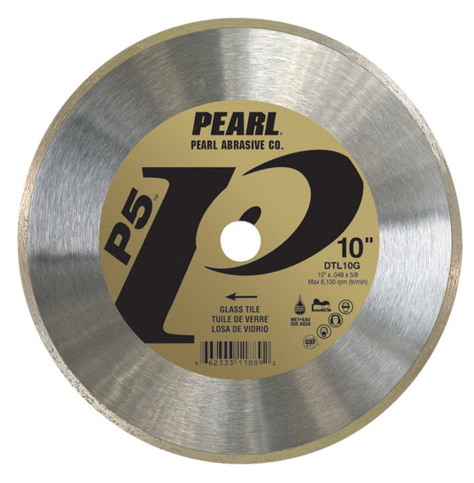 Pearl 10" x .048 x 5/8" P5 Diamond Blade - Glass Tile