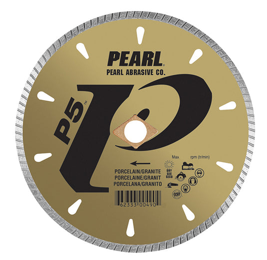Pearl 4 1/2" x .080 x 20mm, 4 Holes - P5 Diamond Blade - Granite