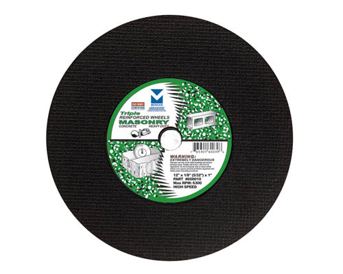 Mercer 12" x 1/8" (5/32) x 1" Chop Saw Wheel - Masonry/Concrete