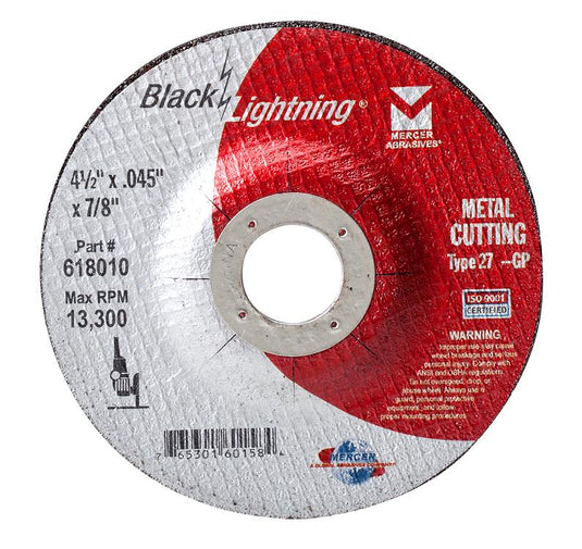 Mercer Black Lightning 4 1/2" x .045 x 7/8" -Metal (Pack of 50)