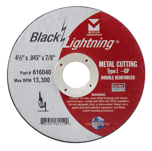 Mercer Black Lightning 4 1/2" x .040" x 7/8" - Metal