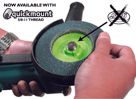 Pearl GREENBACK 4-1/2" x 5/8"-11 Trimmable Zirconia Flap Disc T29 - 40 GRIT (Pack of 10)