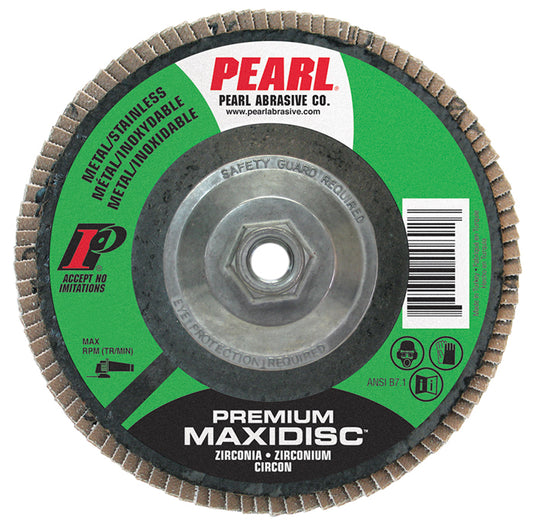 Pearl Premium 7" x 5/8"-11 Zirconia T27 Flap Disc - 60 GRIT (Pack of 10)