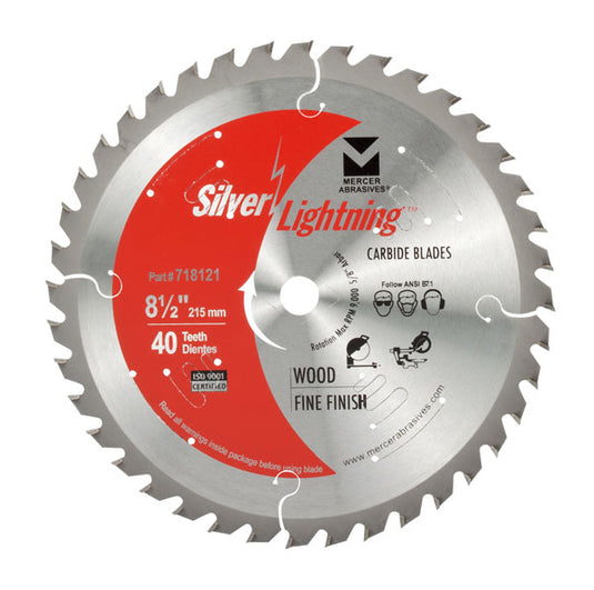 Silver Lightning Wood Cutting Saw Blades 8 1/2" x 5/8" x 40T