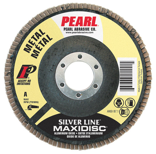 Pearl Silver Line 4-1/2" x 7/8" AL/OX T27 Flap Disc - 40 GRIT (Pack of 10)